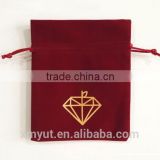 custom printed velvet jewelry pouch/velvet bag
