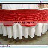 YHK#22 Swag Table Skirt - Polyester Banquet Wedding Wholesale Chair Cover Sash Table Cloth Skirt Linen thumbnail-1