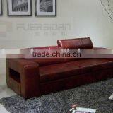 Top Grain Leather Korean Style Living Room Sofa Bed thumbnail-4
