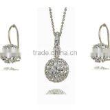 220651b Fashion Jewelry Noble Jewelry Wedding Diamond Necklace Set