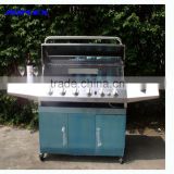Stainless Steel Products Round Butane Char Grill / 6 Burers Char Grill