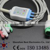 Mindray /Datascope 12pin ECG Cable and Leadwires With 3 Leads, IEC With Grabber