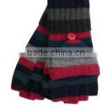 Mens Womens Winter Open Finger Knit Glove With Flip Top Cover