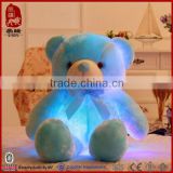 Pomotional customized stuffed white plush LED teddy bear toy with dotted bowtie for Valentine' Day                        
                                                Quality Choice