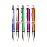 Metallic Color Plastic Ballpoint Pen Metal Clip Ball Pen thumbnail-1