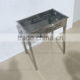 Hot sale portable and foldable stainless steel charcoal BBQ grill
