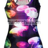 Cheap Ladies Tank Top Black Sexy Womens Jellyfish Printed Cute Tank Top BX112 thumbnail-3