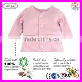 C582 Organic Cotton Unisex Baby Boys Girls Cardigan Sweater All Natural Dye-Free Baby Knit Cardigan