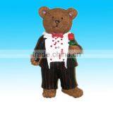 Valentine Resin Brown Bear Red Rose Heart Love Sparkle Sweet thumbnail-1