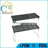 Folding Chrome Legs Plastic Top Shelf Storage Rack thumbnail-1