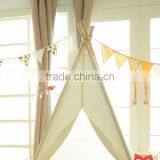 Classic Solid White Four Poles Two Windows Style Indian Kids Teepee Tent Great Gift for Children' Birthday, Christmas thumbnail-3