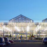 Glavanized Steel Structure Glass Covered Greenhouse thumbnail-1