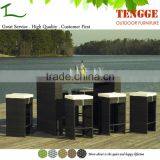 YH-8046 One Bar Table With 6 Stool Bistro Furniture- Rattan Bar Set thumbnail-1