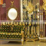 Elegant Green Onyx Tube 24K Gold Copper Clock, Grandfather Antique Art Clock, Vintage Chiming Clock thumbnail-3