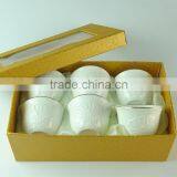 White Ceramic Tea Cup Sets, 6 Pcs/set,with Color Box Paking in Stock thumbnail-1