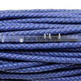 5mm Round Real Braided Leather Cord Various Color for Option for Making Jewelry Bracelet thumbnail-1