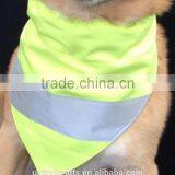 Yellow XLARGE Reflective Fluorescent Dog Bandana Slip Onto Collar thumbnail-1