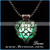 Wholesale high quality jewerly hollow pendant glowing in the dark