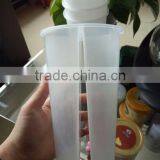 700ml Two Compartment Cup Plastic Juice Cup With Straw & Dome & Flat Lid thumbnail-4