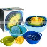 Plastic 5PCS Multi-colored Mixing Salad Bowl Set thumbnail-3