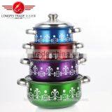 China Popular Shape High Quality Colorful Stainless Steel Soup Pot Set thumbnail-1