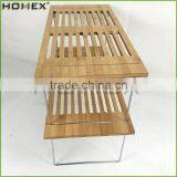 Bamboo Dish Rack 2 Tier Kitchen Dish Rack Homex-BSCI Factory thumbnail-5