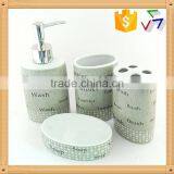 Ceramic Green Bathroom Accessories Set thumbnail-1