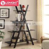 Hot Sale Wood 4 Tier Ladder Bookshelf High Quality Home Furniture Wood Book Display Storage Shelf thumbnail-2