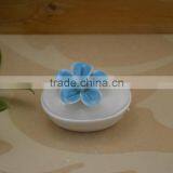 New Item White Porcelain Jewel Box With Red Flower Shape Design thumbnail-5