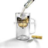 Borosilicate Glass Beer Mug With Handle thumbnail-1