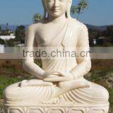 Garden Decor Stone Carving Marble Cute Buddha Statue thumbnail-2