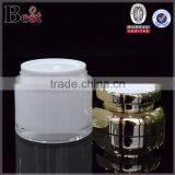 50 ml White Round Plastic Jar With Gold Lid thumbnail-2