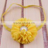 Chiffon Flower Headband With Pearl Center for Kids Hair Accessories thumbnail-2