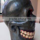 Hand Crafted Wooden Mask of Skull Wall Hanging Made In Nepal thumbnail-2