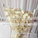 35cm*200cm 3D Taffeta Chiavari Chair Sash 20PCS A Lot Free Shipping (Purple Wafer & Cream Leaf Shape) 2 Style Can Be Choose thumbnail-6