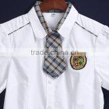 Guangzhou Manufacture Classic Summer School White Dress Shirt thumbnail-3