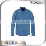 2016 New Fashion Casual Washed Mens Denim Shirts Wholesale thumbnail-1