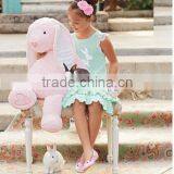2017 Spring New Arrive Easter Bunny Dress Baby Girls Knitted Cotton Rabbit Appliqued Lace Dress thumbnail-2