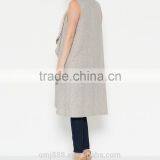 China Supplier Lady Draped Shawl Collar Vest Outer thumbnail-3