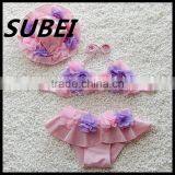 2016 New Korean Children Swimwear Girls Swimwear Bikini Swimsuit Baby Baby With a Waterproof Cap thumbnail-4