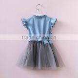 Modern Summer Jeans Baby Girl Sleeveless Lace Vest Dress thumbnail-2