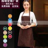 Custom Aprons Korean Solid Color Home Aprons Brown Advertising Apron Custom Printed LOGO thumbnail-1