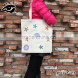 New Arrival Customized Star Design Transfers On Canvas Fabric Tote Bags thumbnail-1