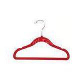 Professional 300mm Kids Velvet Hangers , Red Non Slip Velvet Hangers thumbnail-1
