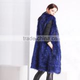 SJ00-01 Extra Length Raccoon Fur Waist coat Style New Fashion Type Fur Waistcoat