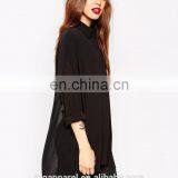Ladies Western Blouse Oversized Fit Point Collar Fashion Lady Chiffon Blouse thumbnail-2