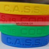 CG-10 Fashion Debossed Bracelet Rubber Bracelet Silicone Wristbands thumbnail-1