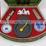 Fan Brocade Box, 21.5x14.5x3.8cm Chinese Calligraphy Set thumbnail-3