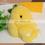 Colored Rabbit Shape Chain Custom Keychain Soft Rabbit Fur Ball Key Chain thumbnail-2