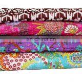 INDIAN KANTHA QUILT COMFORTER PRINTED QUILT COTTON QUILT BEST SELLING IN AUSTRALIA thumbnail-1